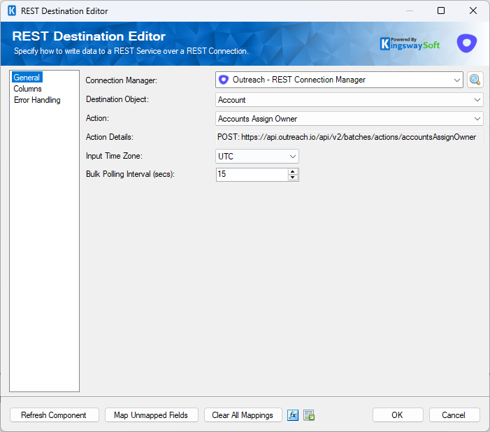 SSIS Outreach Destination Component